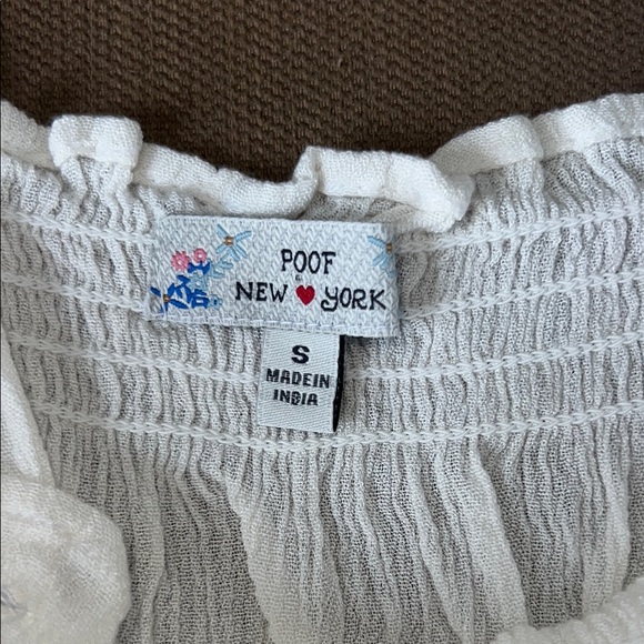 White Ruffled Women's Top - Picture 2 of 3